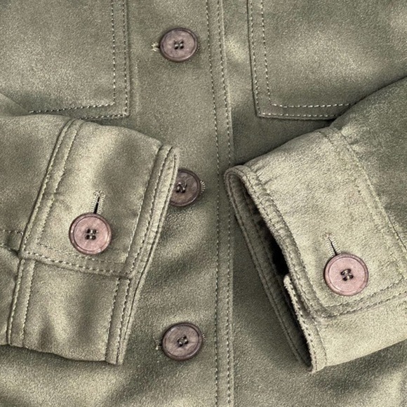 Alberto Makali Vintage Laser Cutout Suede Feel Lined Jacket Size 12 - Picture 6 of 8